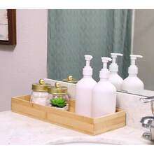 Kitchen Utensil Drawer Organizer, Bamboo Silverware Cutlery Flatware Organizer Bins, Wooden Container Storage Trays For Bathroom Vanity Junk Drawer - 2吋高 5個盒子 - 查看 9