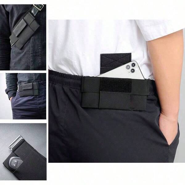 Multi-Layer Elastic Waist Phone Bag - Concealed Phone Compartment, Ultra-Portable, Spacious Storage, Adjustable Fit - Unisex Design For Men And Women, Outdoor, Work, Travel, Daily Use
