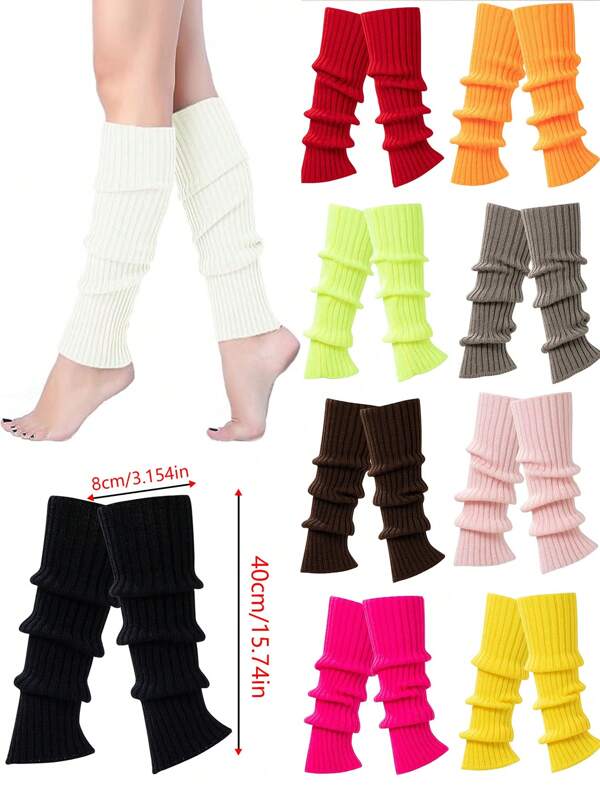 1 Pair Of Multi-Color Anti-Slip Knee-High Socks For Women - Soft Winter Warmth Leg Protectors, Solid-Color Casual Multi-Functional Long Outdoor Activity Socks For Calves, Anti-Slip Insoles, Texture Design, Suitable For All Seasons, Simple Style, Durable Material And Fashionable Accessories