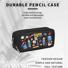 [Large Capacity Oxford Pencil Bag] Portable Pencil Case Cute Cartoon Animal Stationery Bag School Supplies Storage Bag Double-Layer Large Capacity Oxford Pencil Bag Gift Back To School Supplies School Essentials Stationery Supplies Cute Erasable Crystal Blue Gel Pens Utiles Es Bonitos - Multicolor - View 9