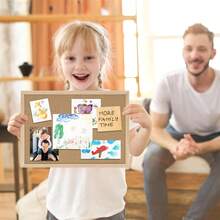 Cork Board Bulletin Board,17"X 12" Cork Board For Office With Pin Oak Wood Boards,Hanging Corkboards For Office Home School Message Board Or Vision Board Decoration. - Oak - 查看 12