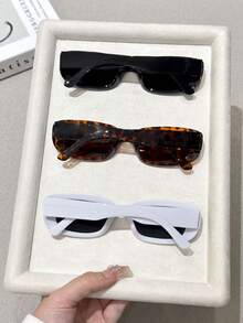 3 件装塑料几何多色全框经典复古女士眼镜组合，适合节日礼物夏季驾驶热带海滩度假家庭出游外出装，适合所有脸型