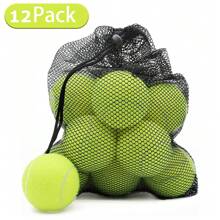 网球，6/12/20个装训练网球，带网袋，高弹性初学者练习网球，宠物狗练习球
