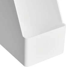 caja de almacenamiento  Basics - Organizador de escritorio de plástico, revistero, blanco, paquete de 2 - blanco - Ver 6