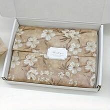 10 张花卉薄纸用于礼品包装，50*35 厘米彩色薰衣草图案包装薄纸用于圣诞节、生日、婚礼包装，棕色杏色纸质礼品包装纸，可爱草莓薄纸 - 禮品包裝紙 - 查看 10