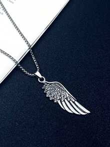 1 件翻页圣经主祷文吊坠项链、复古羽毛吊坠项链、闪电吊坠项链、时尚百搭毛衣链，适合日常佩戴 - 彩色 - 查看 5