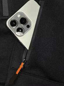 Conjunto de sudadera con capucha de media cremallera casual y pantalones cargo para hombres, traje de moda para exteriores, ropa de otoño