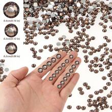 0.2厘米/0.3厘米/0.4厘米/0.5厘米平底水晶钻，树脂钻，DIY工艺品，杯子、玩具、鞋子、衣服装饰 - A05深咖 - 查看 5