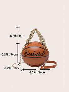 Fashionable Casual Versatile Women Mini Tote PU Spherical Handbag - Brown - View 4