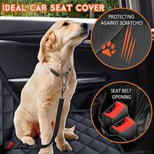 Dog Car Seat Cover Waterproof, Non-Slip, Scratch-Proof & Easy-To-Clean Protector For 60/40 Split Bench Seats In Cars & SUVs, Black, Standard - 135cm Width - Multicolor - View 6