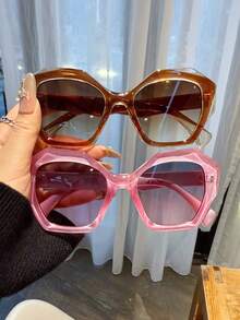 LiMiaoMiao 1 chiếc kính thời trang đa giác Unisex đa năng - Nhiều màu - Xem 12