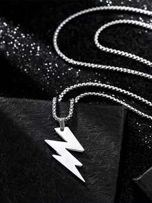 1 件翻页圣经主祷文吊坠项链、复古羽毛吊坠项链、闪电吊坠项链、时尚百搭毛衣链，适合日常佩戴 - 彩色 - 查看 9