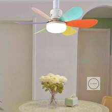 Ceiling Fan With Remote Control, 3-Color Lights, 3 Speeds, With Timer Function, For Kitchen/Bathroom/Bedroom - Nhiều màu - Xem 3