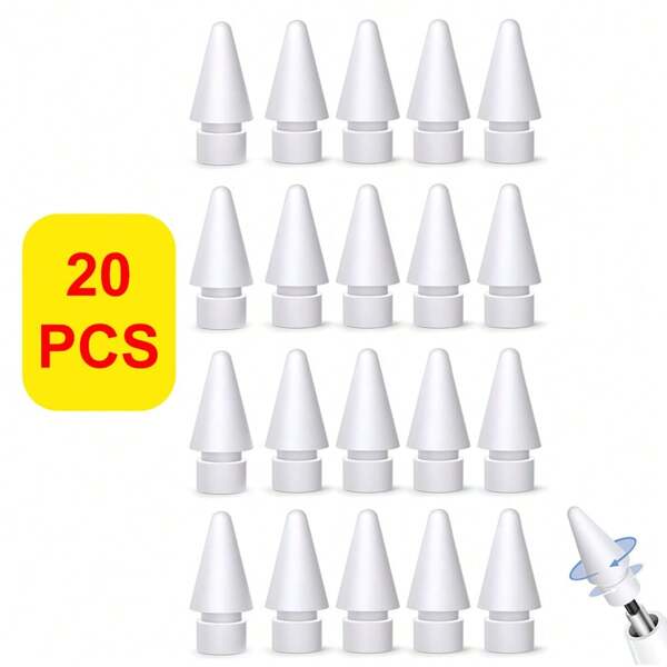 5/10/20 قطعة أطراف بديلة متوافقة مع أقلام التفاح الأول والجيل الثاني، قطع غيار أطراف أقلام التفاح