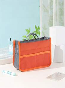 57pcs Crochet Kit, Multi-Color Set, DIY Yarn Kit For Beginners, Portable Tote Makeup Bag With Dual Zippers, Thick Toiletry Organizer Pouch, Multi-Function Cable Organizer Bag (Accessories In Random Colors)