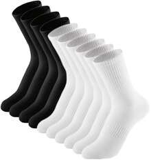 2 pares de calcetines casuales, atléticos y ligeros de algodón para mujer de Irisbear - Blanco - Ver 1