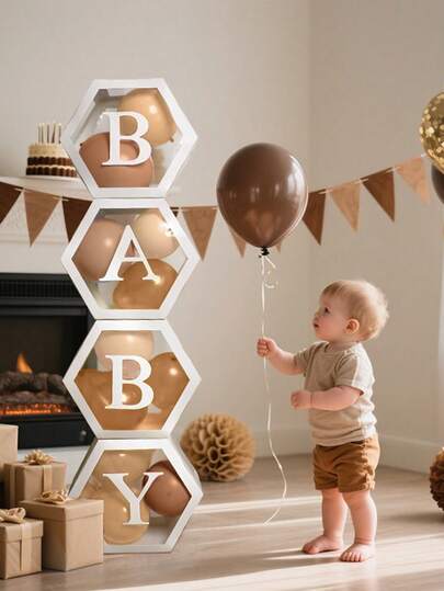 透明字母婴儿淋浴盒生日婚礼定制名字气球盒，生日派对装饰，性别揭示，装饰，圣诞装饰大透明盒，生日装饰背景，节日派对装饰，家居装饰，壁炉装饰，婴儿淋浴盒，背景摄影道具