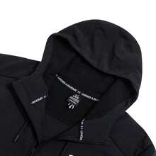 Under Armour Chaqueta con capucha tipo swacket (sudadera y chaqueta) para hombres, prendas deportivas casuales para uso diario y entrenamiento al aire libre, 1378824-002 - Negro - Ver 3