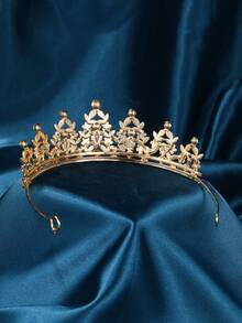 女士头饰和皇冠，头饰耳环项链，水晶新娘首饰套装，适合派对、万圣节、舞会、选美比赛 - 綠色 - 查看 3