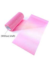 1PC 15cm Wide Glitter Tulle Fabric Rolls,457cm Long Sparkling Tulle Ribbon, Suitable For Valentine's Day Flower Wrapping, Birthday Wedding Party Balloon Decoration, Table Skirt Decoration, And Gift Wrapping, DIY Bow Hair Accessories(Excluding The Scroll).