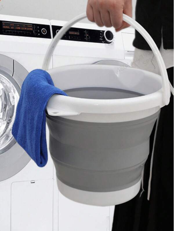 1pc Foldable Bucket Portable Outdoor Travel Home Use Small Bucket Fishing Bucket Plastic Foot Washing Foot Soaking Washing Car Car With Dormitory Carry Bucket Round Bucket Practical And Beautiful Does Not Take Up Space Multifunctional Folding Bucket