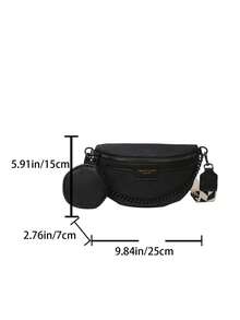 Túi đeo hông/ngực thời trang đa năng, thiết kế Unisex phù hợp cho mọi mùa - màu đen - Xem 3