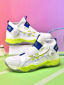 Men & Women Badminton Shoes, Lace-Up, Carbon Board Support, Ultra-Light, Breathable, Non-Slip, Wear-Resistant, Professional Badminton Match & Training Shoes, Tennis Shoes