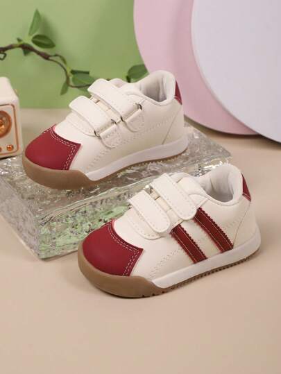 1 Pair Fashionable Spring & Autumn Anti-Kick Flat Sports Shoes For Children, Suitable For Infants & Kids Aged 1-12 Years Old For Outdoor Activity And Toddlers Learning To Walk