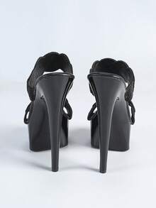 Sexy Fashion Nightclub Racing Model Stilettos - Black - View 6