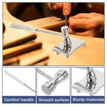 DIY Jewelry Making Tool Kit - Round Hammer And Anvil, Suitable For Precision Work, Crafting, Small Parts, Maintenance - Silver - View 4