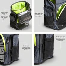 ARENA Team 45 Backpack Swimming Athlete Sports Gym Rucksack Large Training Gear Equipment Swim Bag For Men Women 45 Liters - 海軍藍混色 - 查看 2