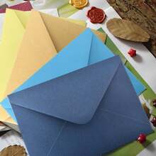 10 件/20 件/50 件/100 件纸质信封邀请信封自封纸质信封多色迷你中大型纸质窗口信封，小卡片/便笺夹信封纸适用于节日、婚礼、派对、生日和圣诞节庆祝活动