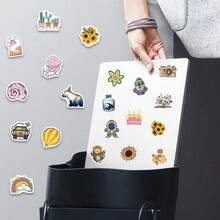 200pcs Cute Cartoon Animal & Object Stickers, Reusable Vinyl Decals For Phone Cases, Laptops, Water Bottles, Notebooks - Vibrant Colors, Matte Finish, Fun Designs (Whale, Panda, Cat, Dog, Food, Space, Fruit), Adorable Stickers, Water Bottle Stickers, Arts & Crafts - Multicolor - View 4
