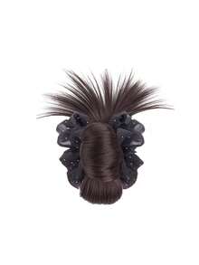Clip de pelo sintético para mujer, clip de pelo con flor de plumas, clip de pelo para moño bajo, peinado postizo, clip de pelo occipital, clip de pelo de moda otoñal para mujer, accesorios de pelo de otoño, elegante clip de pelo tipo garra, clip de pelo, clip de pelo de disfraz de vacaciones de invierno para mujer - Multicolor - Ver 17