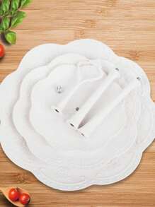 1pc White 3-Tier Plastic Cake Stand, Fruit Desserts Cupcake Candy Buffet Tea Snack Cookies Plate Stand Serving Platter Display Tree Tower Stand For Wedding Home Birthday Festival Party
