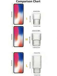 1 件 200ml/300ml/400ml 透明竖纹玻璃咖啡杯牛奶杯果汁杯冰淇淋杯适用于派对、家庭、咖啡厅、餐厅 - 無色 - 查看 3