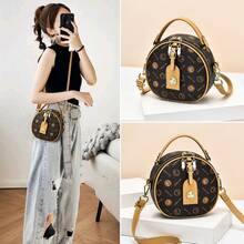 Women Crossbody - 咖啡花拼咖色 - 查看 3