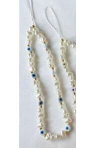 1 件 Evil Eye 仿珍珠手机壳配件、手机挂绳、无线耳机、相机带吊坠 - 彩色 - 查看 7