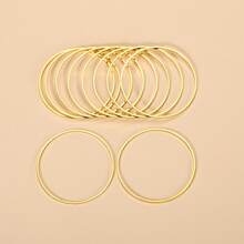 20pcs 60mm & 80mm Thick Brass Closed Hoop Earrings - 60mm - View 2