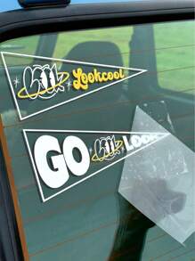 定制汽车贴纸/标志贴花、产品标志标签、3D高清防水防刮、多种尺寸可选、可定制设计、适用于学校用品、返校