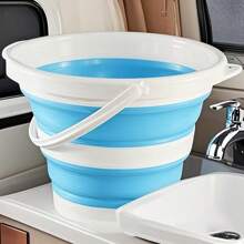 1pc Foldable Bucket Portable Outdoor Travel Home Use Small Bucket Fishing Bucket Plastic Foot Washing Foot Soaking Washing Car Car With Dormitory Carry Bucket Round Bucket Practical And Beautiful Does Not Take Up Space Multifunctional Folding Bucket