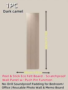 1PC Self-Adhesive Felt Board Wall Decor - Nordic Minimalist Soundproof Pin Board, Reusable Photo Wall & Memo Board For Bedroom/Office, Geometric DIY Background Panel With Noise Reduction, Perfect For Hiding Wall Flaws & Displaying Photos/Notes