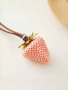 1 chiếc móc khóa hình quả dâu tây dễ thương - Mặt dây chuyền hình quả dâu tây, phụ kiện trang trí xe hơi hình quả anh đào, quà tặng Giáng sinh/Ngày lễ tình nhân cho nữ, trang trí ba lô, phụ kiện xe hơi. - Nhiều màu - Xem 13