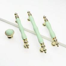 Tiradores modernos de cerámica con aleación de zinc de alta gama para gabinetes, cajones, habitación infantil, armarios y muebles