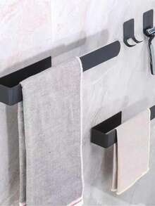1 件不锈钢免钻孔毛巾杆、毛巾架、毛巾挂架、壁挂式、衣架、毛巾钩、强力粘合剂、适用于浴室、厨房、梳妆台、浴室配件、浴室挂钩 - 彩色 - 查看 3