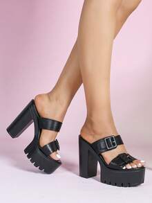 Nuovi sandali con plateau alla moda da donna, con punta aperta, casual, eleganti e alla moda, adatti per l'uso quotidiano