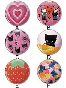 趣味图案徽章别针、女士胸针、别针徽章、背包挂饰、时尚配饰、送给朋友、家人、老师和学生的有趣礼物 - 彩色 - 查看 4