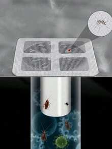 Universal Disposable Shower Drain Cover Hair Catcher Shower Drain Net Sticker, Suitable For Human And Pet Hair , Bathroom, Laundry, Bathtub, Kitchen, Sink, Back To School