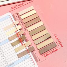 200 tờ giấy ghi chú màu gradient, bút dạ màu cho sách giáo khoa, nhãn dán cho đồ dùng văn phòng - Màu nâu  Mocha - Xem 4