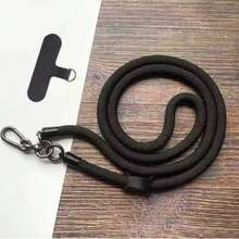 Cuerda anti-pérdida para teléfono móvil de exterior, correa para teléfono y cámara de viaje, accesorio para teléfono, accesorio de avión, accesorios de viaje internacionales, accesorios de verano, accesorios de campamento, accesorios tecnológicos, accesorios de gimnasio para viajes, correa para teléfono/cámara réflex de viaje, artículos esenciales de viaje, regalos del Día de San Valentín, suministros de vuelta a la escuela, regalos de fiesta - Negro - Ver 14